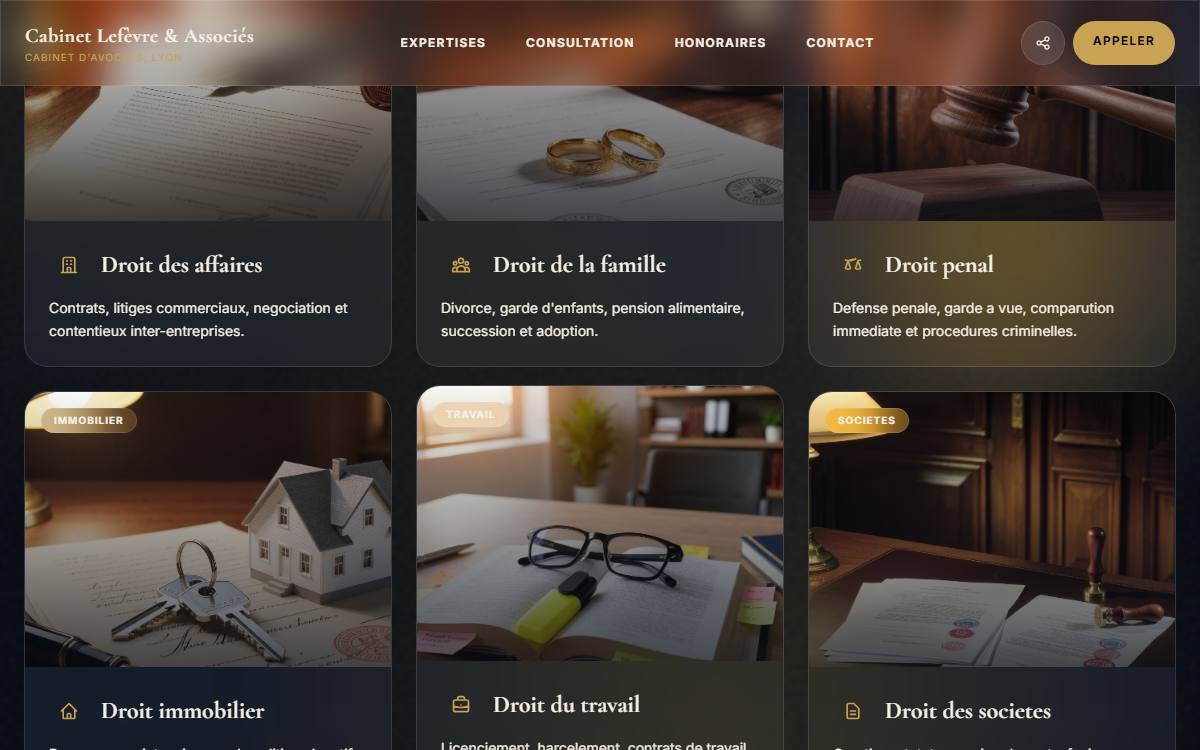 Site web pour avocat