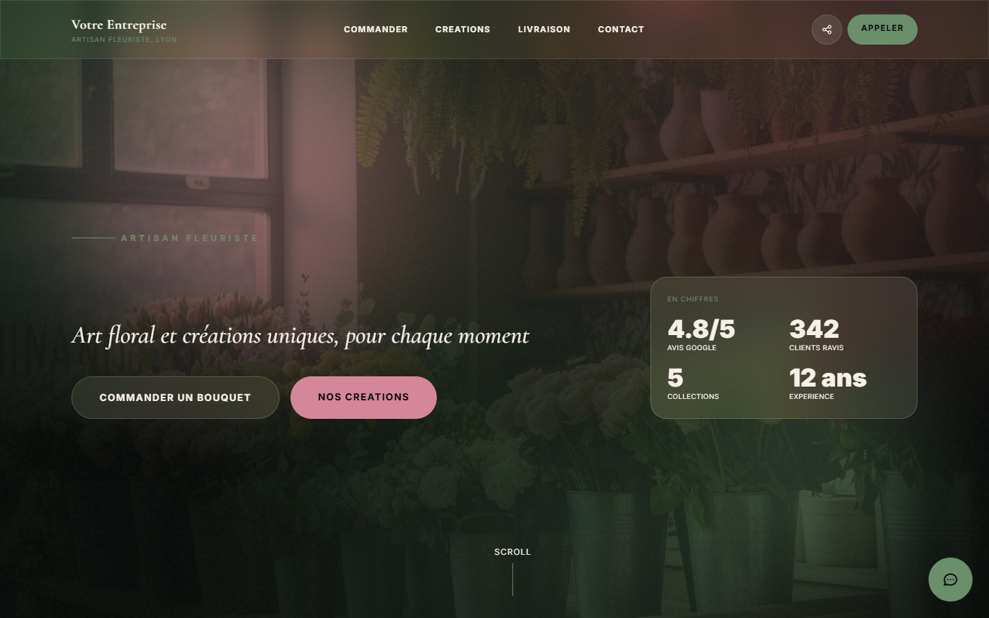 Site de démonstration Fleuriste